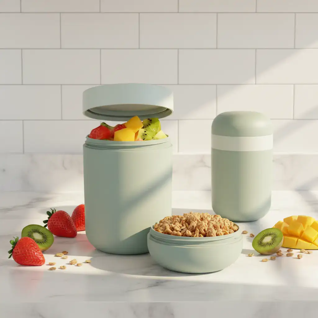 Portable Lunch Box Capacity and compartment check product detail