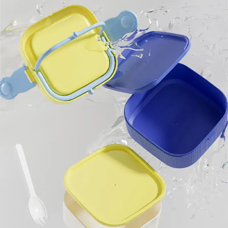 PLA Double-Tier Square Lunch Box A Modular Format That Packs Together product detail