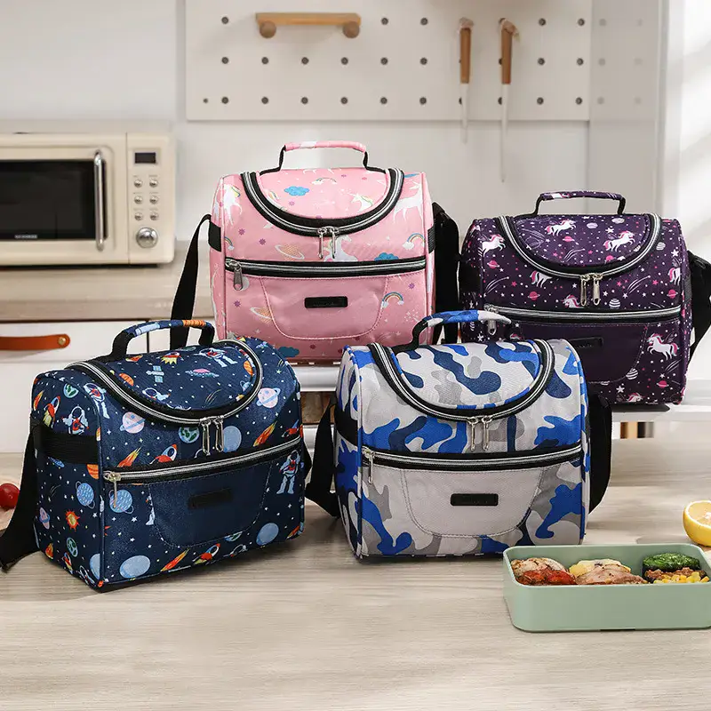 Oxford Cloth Cartoon Portable Picnic Or Lunch Bag product view