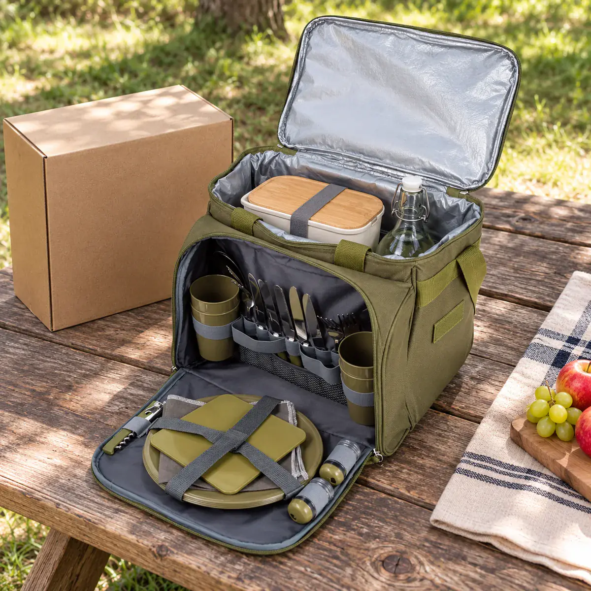 Portable Picnic Or Lunch Bag — Family Outings Dimensions and fit product detail