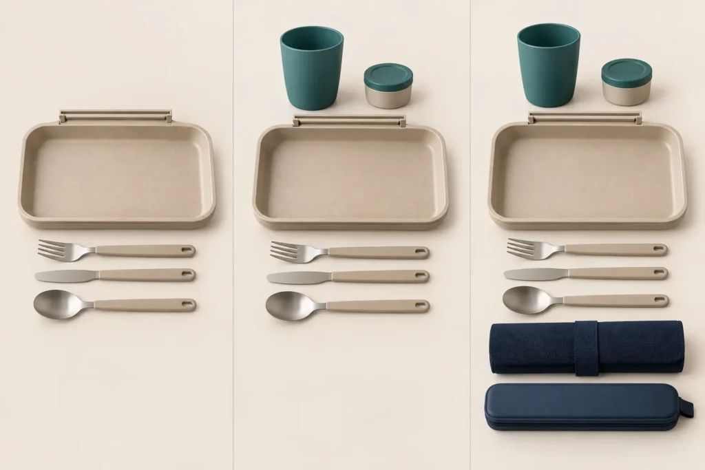Essential standard and expanded reusable rail meal kit configurations