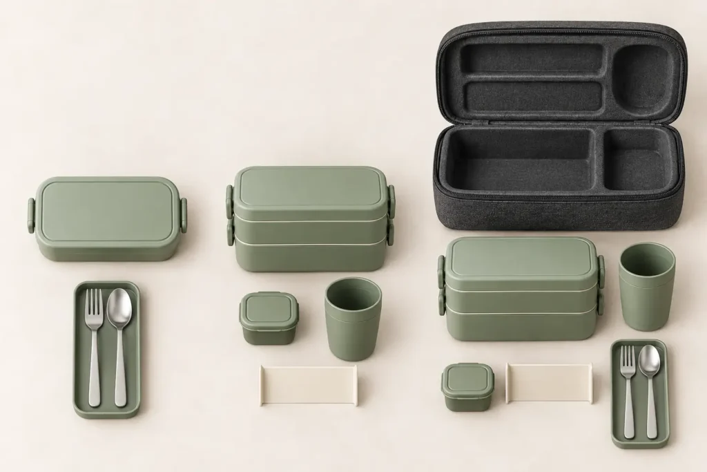 Essential standard and expanded modular office lunch kit configurations