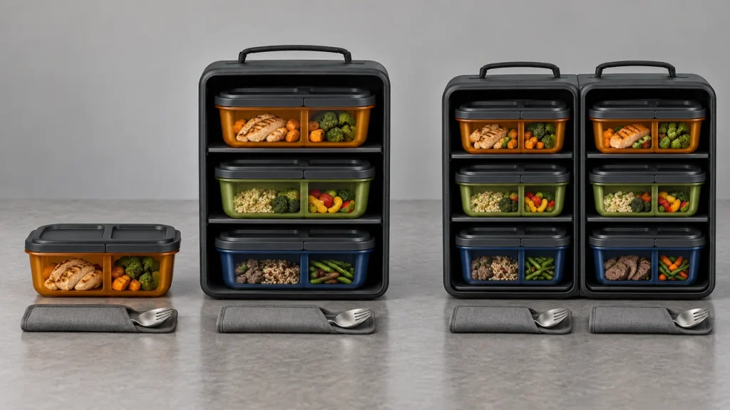 Single meal three meal and two driver meal kit configurations