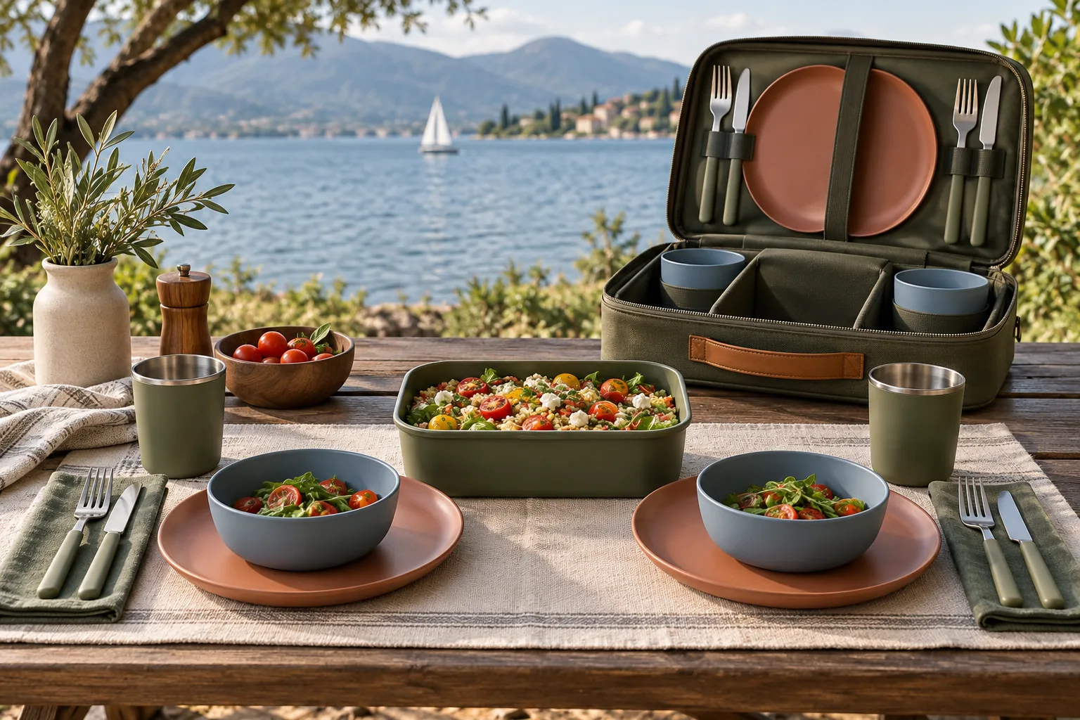 How to Design a Two Person Picnic Dining Set Hero two person picnic set showing components, packing structure and carry format