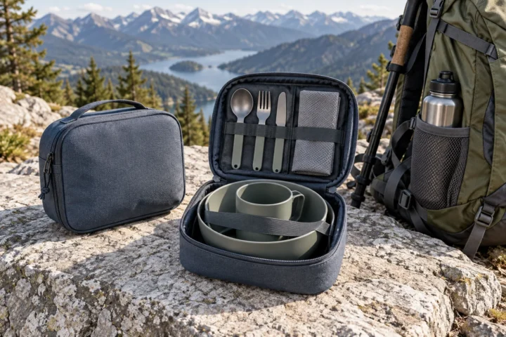 Compact Nesting Travel Pouch portable meal system