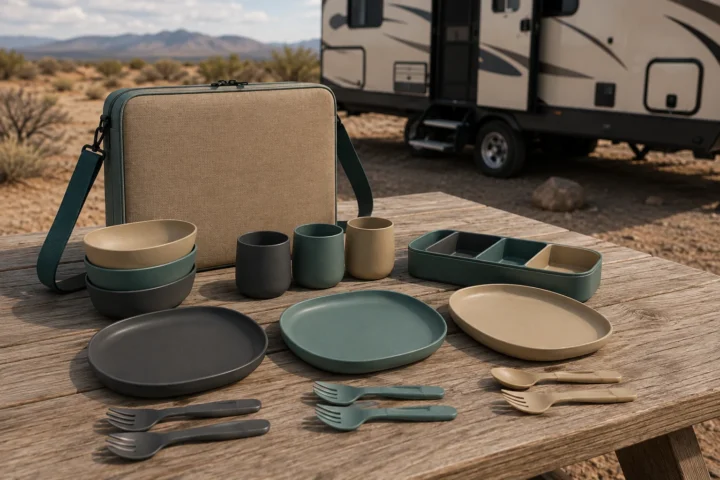 Flat-Case Portable Dining Set portable meal system