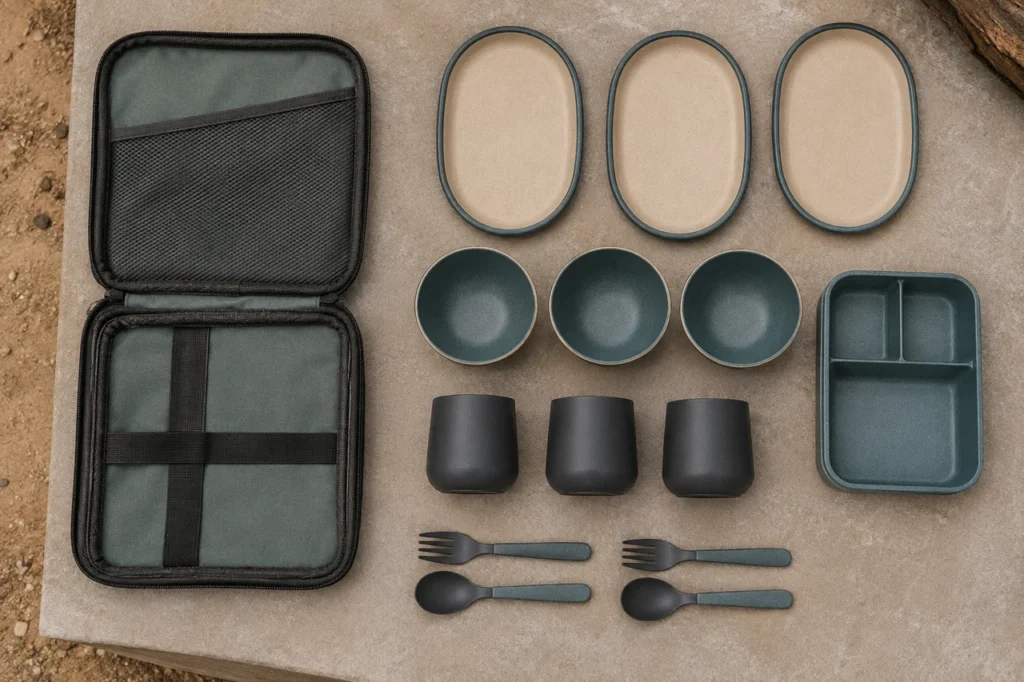 Flat-Case Portable Dining Set system view 2 portable meal system
