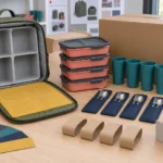Unbranded field trip dining kit with blank color swatches and cartons