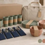 Blank custom packaging concepts for a resort guest picnic kit