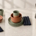 Resort guest picnic kit before nesting and packed inside its tote