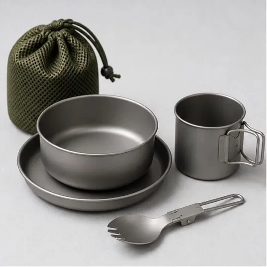 Titanium Ultralight Nesting Set portable dining set