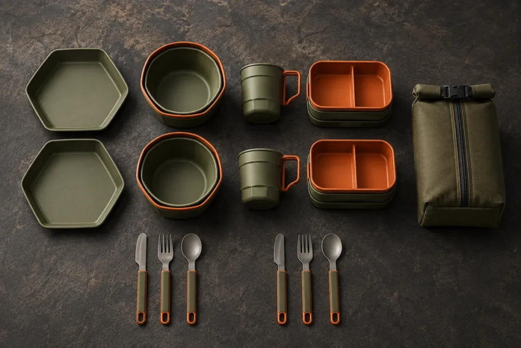 Travel Dining Set for Two system view 2 portable meal system