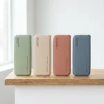 Four custom Pantone Morandi pastel colors for wheat straw portable cutlery sets